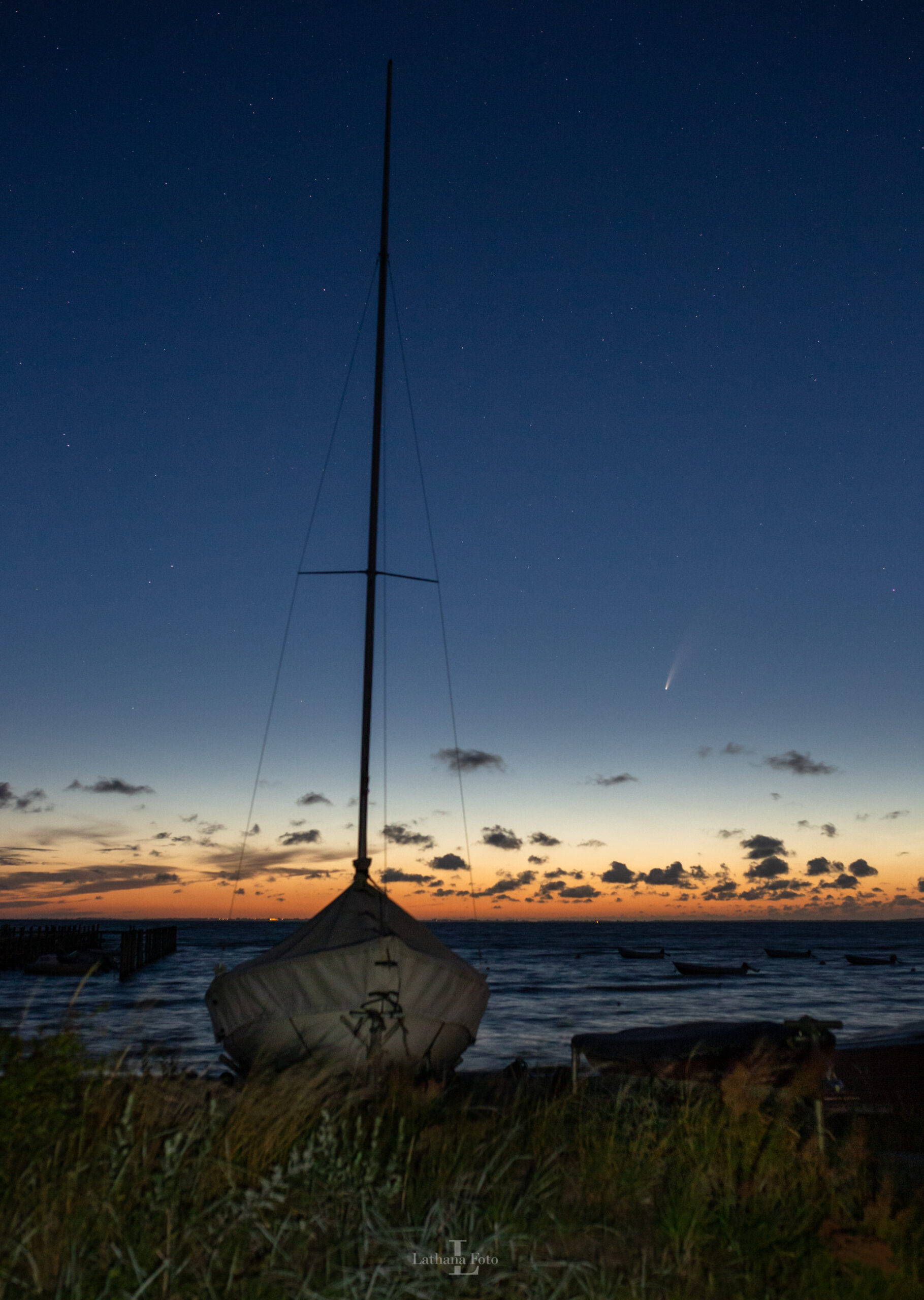 ordrup strand båd og komet 120720